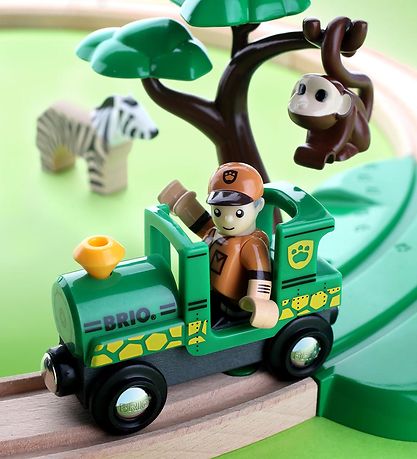 BRIO World Railway Set - 17 pcs - Safari 33720