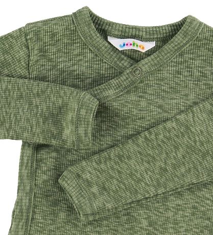 Joha Wrap Body l/s - Melange Green