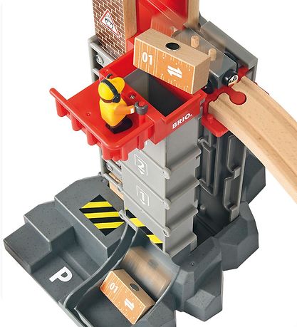 BRIO World Railway w. Warehouse building - 32 Parts - Løft & Læs