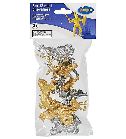 Papo Mini Riddarasett - 4 cm - 12 Partar