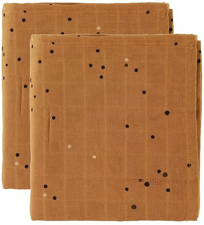 Done By Deer Mulltuch - 120x120 - 2er-Pack - Dreamy Dots - Musta