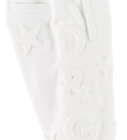 Dolce & Gabbana Sweatpants - White w. Stars