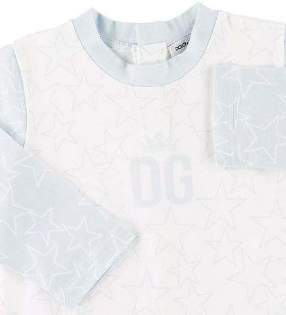 Dolce & Gabbana Jumpsuit - White/Light Blue w. Stars