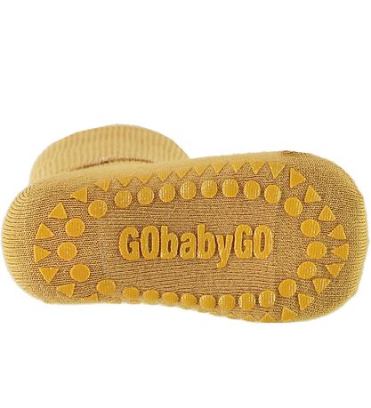 GoBabyGo Socks - Non-Slip - Bamboo - Mustard