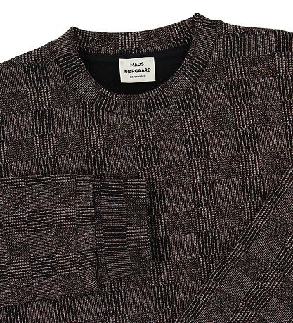 Mads Nørgaard Bluse - Talinka - Schwarz m. Glitzer/Karos