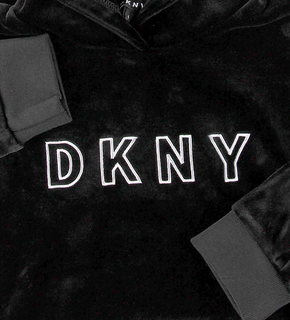 DKNY Velourskleid - Schwarz