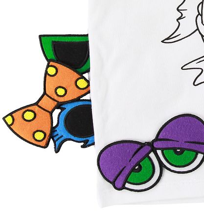 Stella McCartney Kids T-Shirt - Weiß m. Fisch/Patches