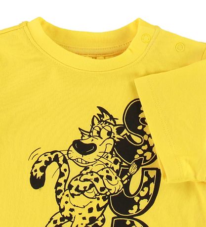 Stella McCartney Kids Stuttermabolur - Gult M. Leopard