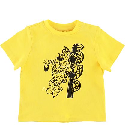 Stella McCartney Kids Stuttermabolur - Gult M. Leopard