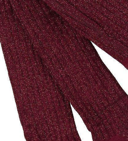 Melton Tights - Bordeaux/Glitter