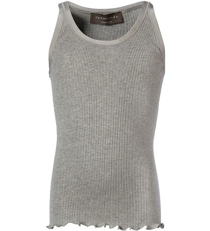 Rosemunde Tanktop w. Elasticband - Grey Melange