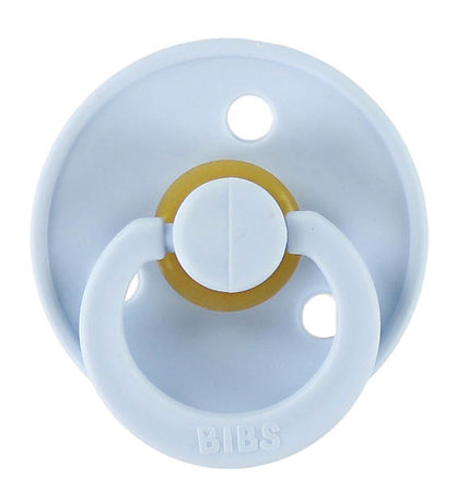 BIBS Colour Pacifiers - Size 3 - 2-Pack - Round - Iron/Baby Blue