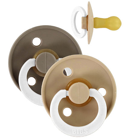 BIBS Colour Pacifiers - Size 2 - 2-Pack Glowing Pacifier - Round