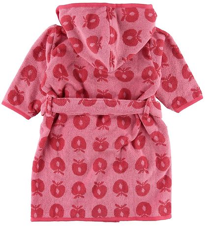 Småfolk Bathrobe - Sea Pink w. Apples