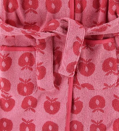 Småfolk Bathrobe - Sea Pink w. Apples