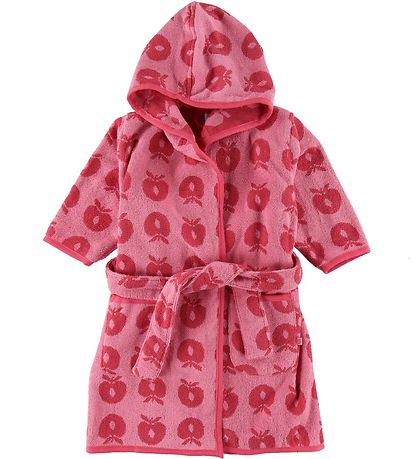 Småfolk Bathrobe - Sea Pink w. Apples