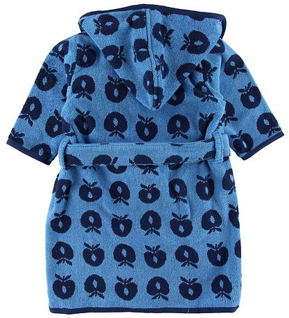 Småfolk Bathrobe - Blue Grotto w. Apples