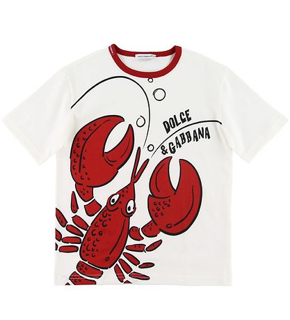 Dolce & Gabbana T-shirt - Summer Smile - White w. Lobster