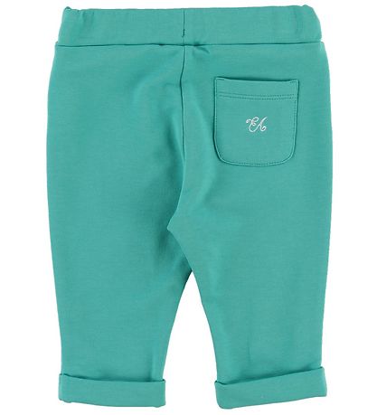 Emporio Armani Set - Cardigan/Joggingbroek - Wit/Turquoise m. Bo