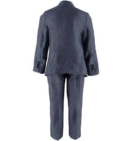 Emporio Armani Suit - Linen - Blue Melange