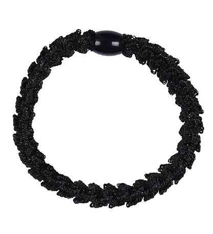 Kknekki Hårsnodd - Svart Glitter m. Lace