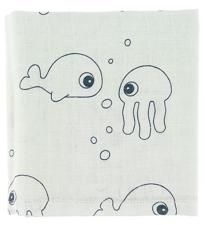 Done By Deer Mulltuch - 120x120 - 2 st. - Sea Friends - Blau