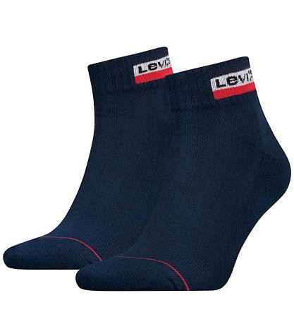 Levis Sneaker-Socken - 2er-Pack - Mid Cut - Navy