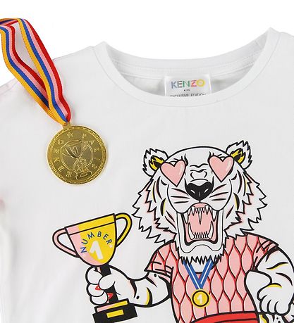 Kenzo T-shirt - Exclusive Edition - White/Rose w. Medal