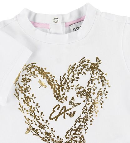 Emporio Armani Stuttermabolur - Hvítt M. Hjarta