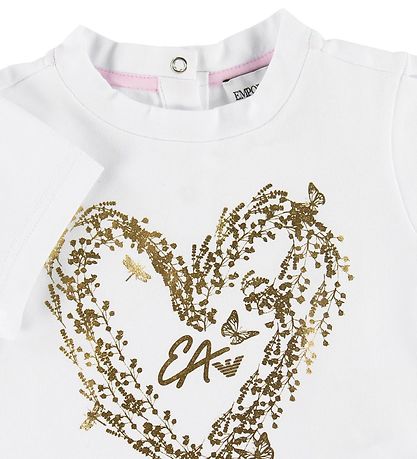 Emporio Armani T-shirt - White w. Heart