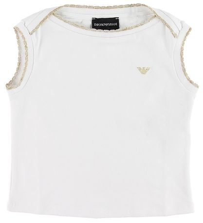 Emporio Armani Sett - Stuttermabolur/Stuttbuxur - Hvítur M. Gull