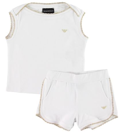 Armani shorts and t shirt set hotsell
