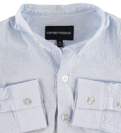 Emporio Armani Hemd - Blau/Weiß gestreift