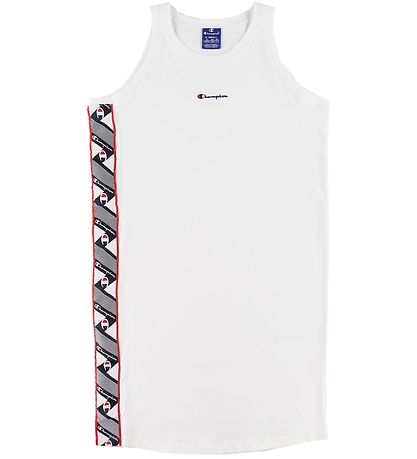 Champion Fashion Dress Sleeveless - White w. Stripe