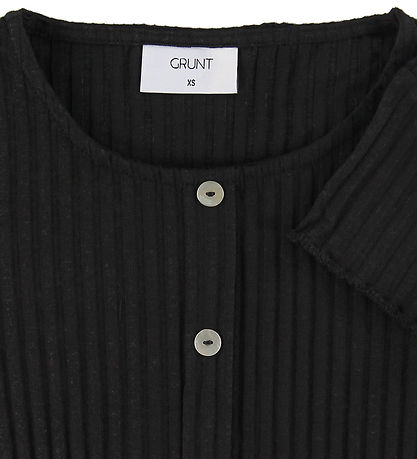 Grunt Stuttermabolur - Hin - Rib - Svart