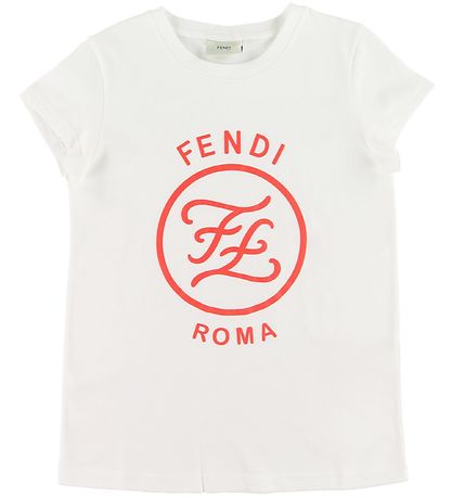 Fendi T-shirt - White w. Logo