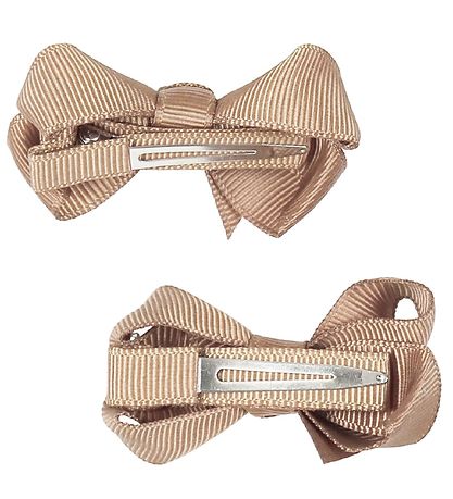 By Stær Haarschleife - 2er-Pack - 6 cm - Beige