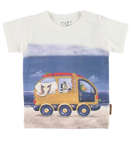 Hust and Claire T-Shirt - Anker - Weiß m. Print