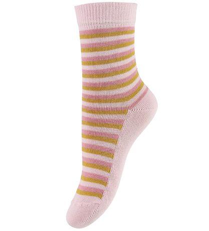 Minymo Socks - 5-pack - Pink w. Stripes