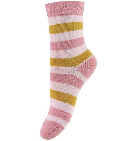 Minymo Socken - 5er-Pack - Pink m. Streifen
