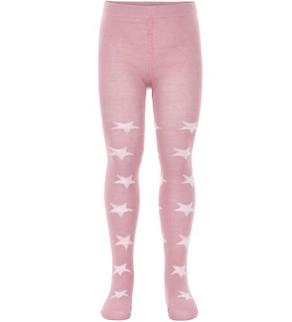 Minymo Tights - Pink w. Stars