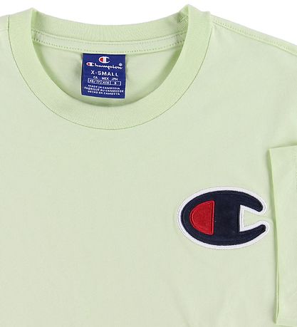 Champion Fashion T Shirt Vert Pastel av. Logo KW FR