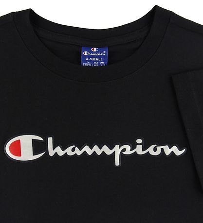 Champion Fashion T-Shirt - Noir av. Logo