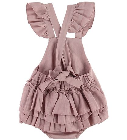 Little Wonders Sommerstrampler - Sidney - Leinen - Mattrosa m. R