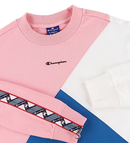 Champion Sweatshirt - Rosa/Vit/Blå