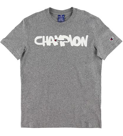 Champion T-shirt - Gråmelerad m. Logo