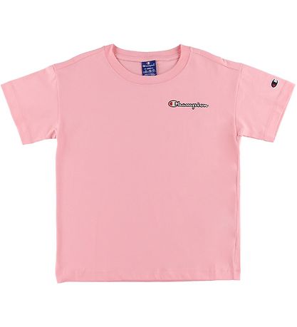 Champion Fashion Stuttermabolur - Bleikt M. Lógó