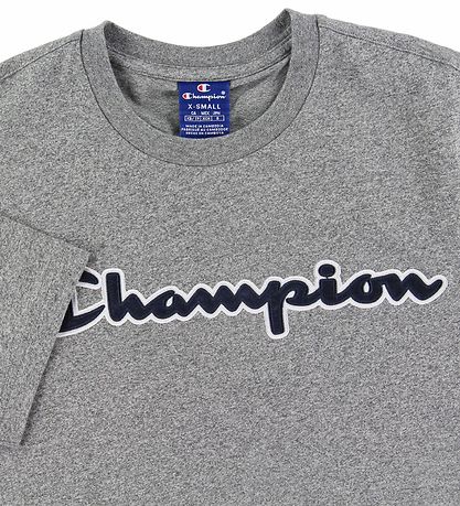 Champion Fashion T-shirt - Grey Melange w. Logo