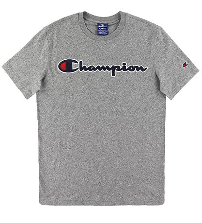 Champion Fashion T-shirt - Grey Melange w. Logo