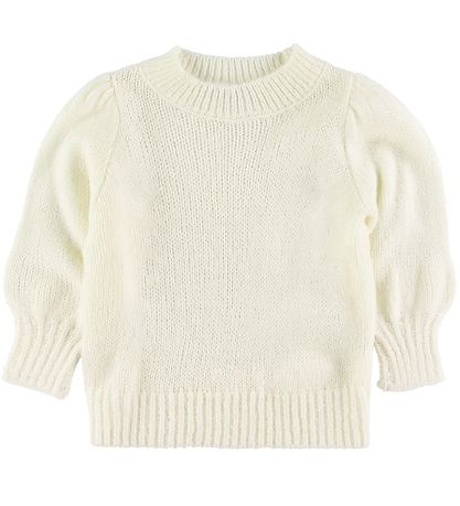 Grunt Blússa - 3/4 - Christina - Prjónað - Off White